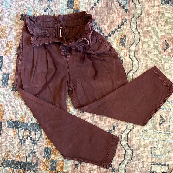 Free people paper bag style cropped pant - Picture 2 of 6